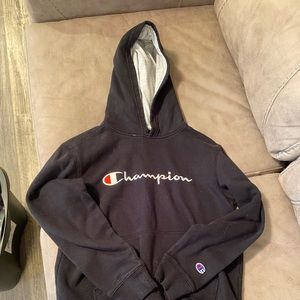 Kids Unisex Hoodie - Black, Champion